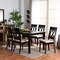 Baxton Studio Lucie Modern and Contemporary Sand Fabric and Dark Brown Finished Wood 7-Piece Dining Set 174-10537-10519-Zoro - alternate 8